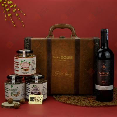 Hộp quà tết cao cấp bằng Da Happybox Phú Quý Tài Lộc HPH018
